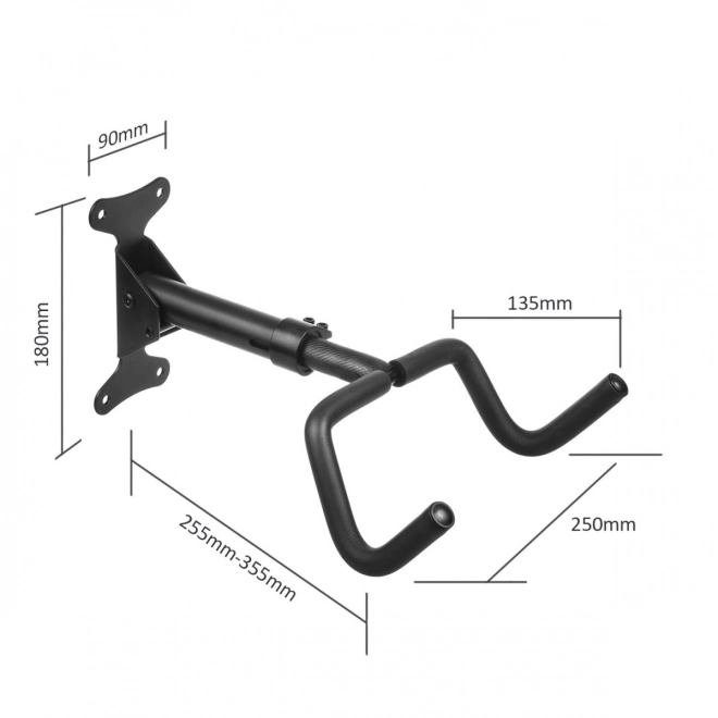 Horizontale muurbeugel voor fiets, stalen maximale belasting 30 kg Maclean MC-431