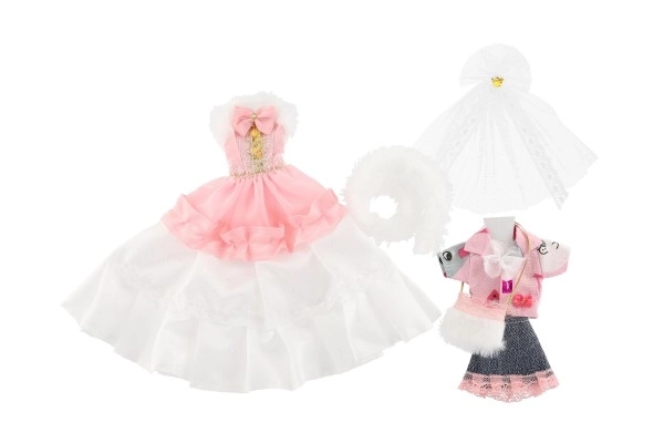 Poppenkleertjes met accessoires - 2 stuks