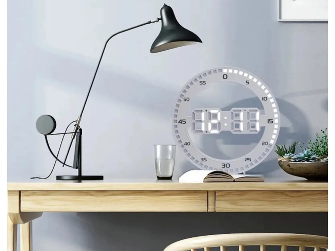 LED digitale wekker met thermometer en alarm