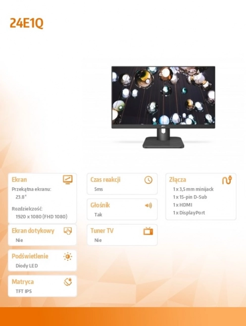 Monitor AOC 23.8 IPS met DP en HDMI