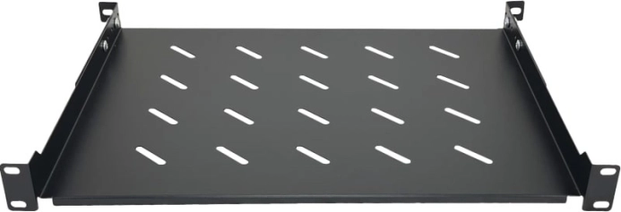 Vaste 19" rack-plank 1U, diepte 350 mm, zwart