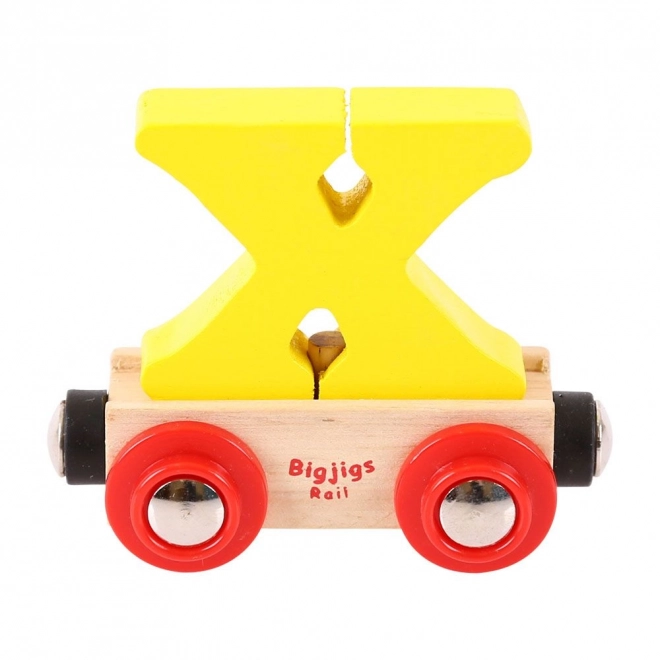 Bigjigs Rail Treintje van houten treinset - Letter X