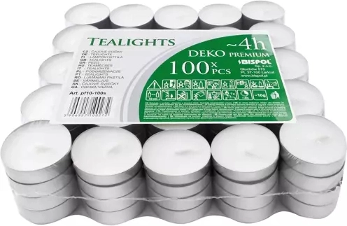 Waxinelichtjes 4 u – verpakking 100 stuks