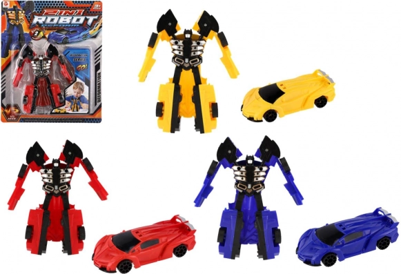 Transformerende robot – auto 14 cm, kunststof, 3 kleuren