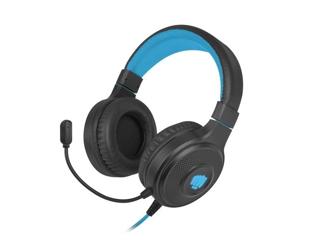 Warhawk RGB hoofdtelefoons voor gamers zwart en blauw