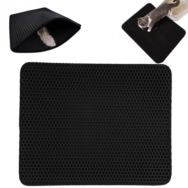 Mat voor kattenbak met hexagonaal patroon