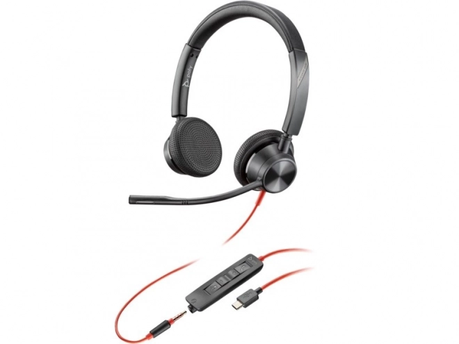 Hoofdtelefoon Poly Blackwire 3325 met USB-C/A adapter