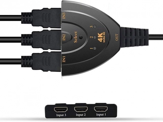 Hdmi 3-poort 4k schakelaar