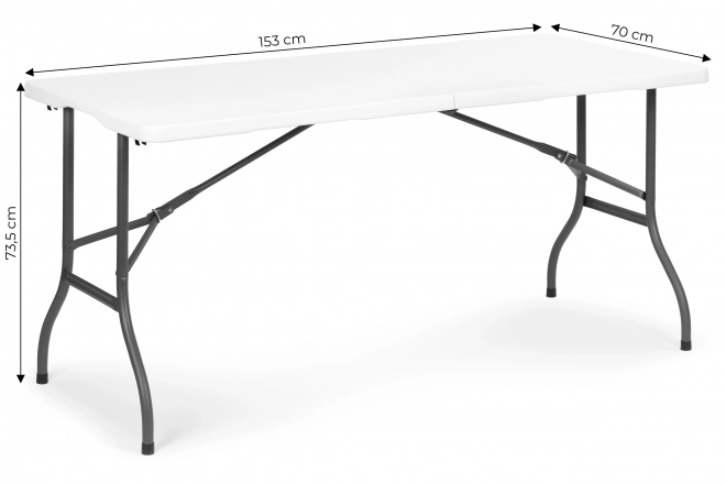 Opvouwbare cateringtafel 153 cm wit MultiGarden