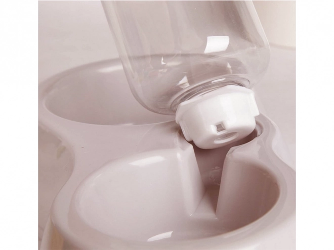 Dubbele kom met waterdispenser voor honden en katten