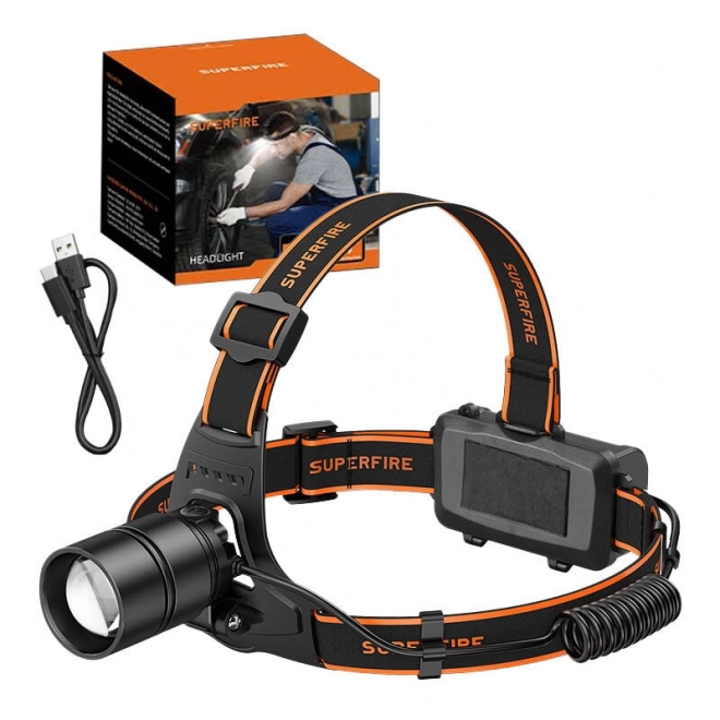 Superfire Hoofdlamp met helderheid 500 lm