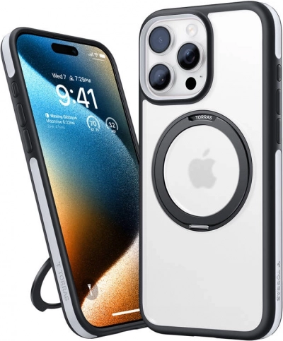 360° draaibare ring en 2-in-1 standaard