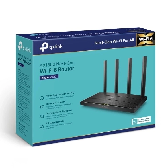 Router TP-Link Archer AX12 met Wi-Fi 6