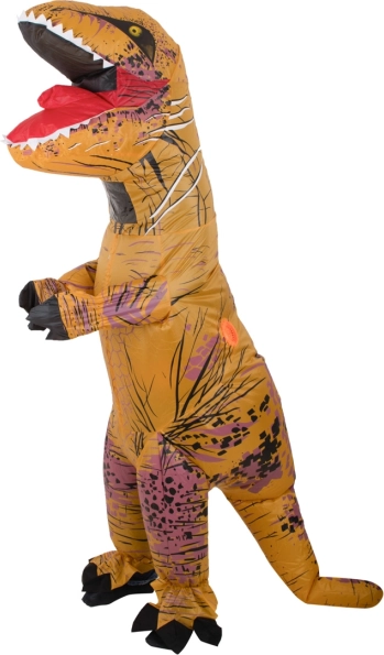 Opblaasbaar dinosaurus kostuum T-REX bruin
