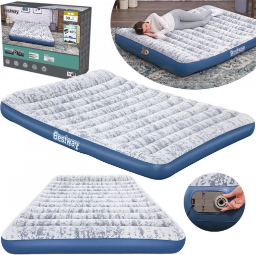Bestway opblaasbaar luchtbed Queen 203 × 152 × 30 cm met geïntegreerde pomp