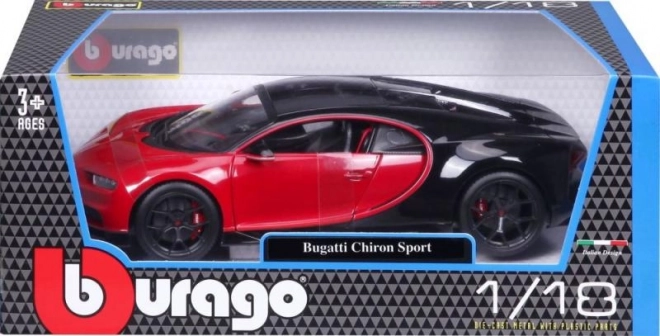 Bburago 1:18 Plus Bugatti Chiron Sport PLUS Rood