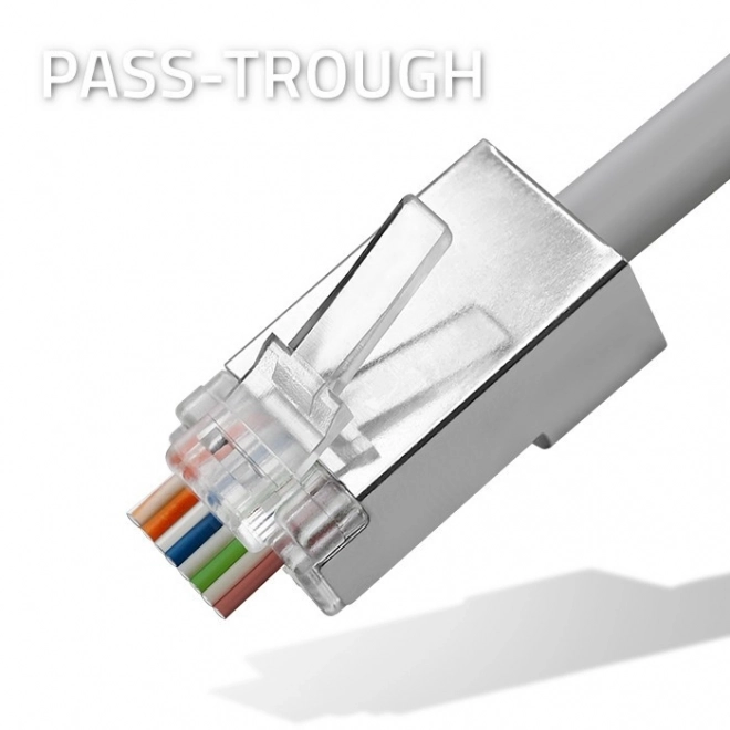 Doorvoerkoppeling RJ45-connector CAT6 FTP met vergulde contacten, 100 stuks