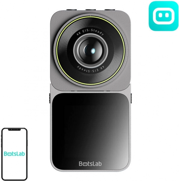 Dubbele 4K autovideocamera en actiecamera BOTSLAB met Wi‑Fi 2,4 GHz en 1700 mAh batterij