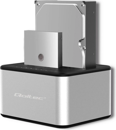 Dockingstation voor 2× HDD/SSD 2,5"/3,5" SATA met USB 3.0 en offline klonen