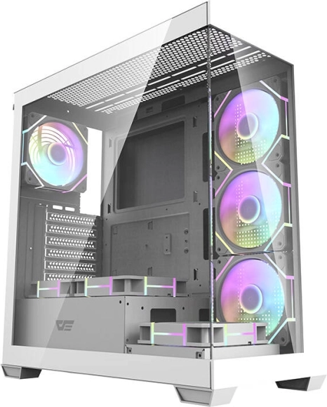 computerbehuizing Darkflash DS900 wit met 7 ARGB‑ventilatoren