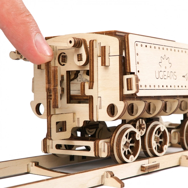 Ugears 3D puzzel - Locomotief V-express met wagon 538 delen