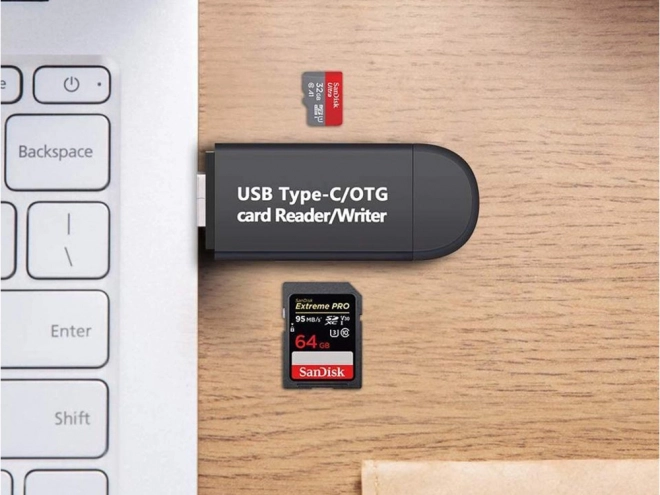 Universele kaartlezer USB-C en Micro USB