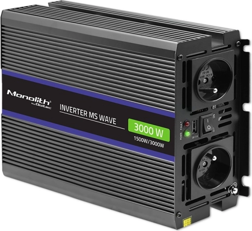Stroomomvormer MONOLITH MS Wave 12V naar 230V, 1500/3000 W, USB