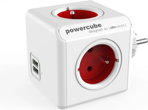 Stekkerdoos PowerCube Original USB rood