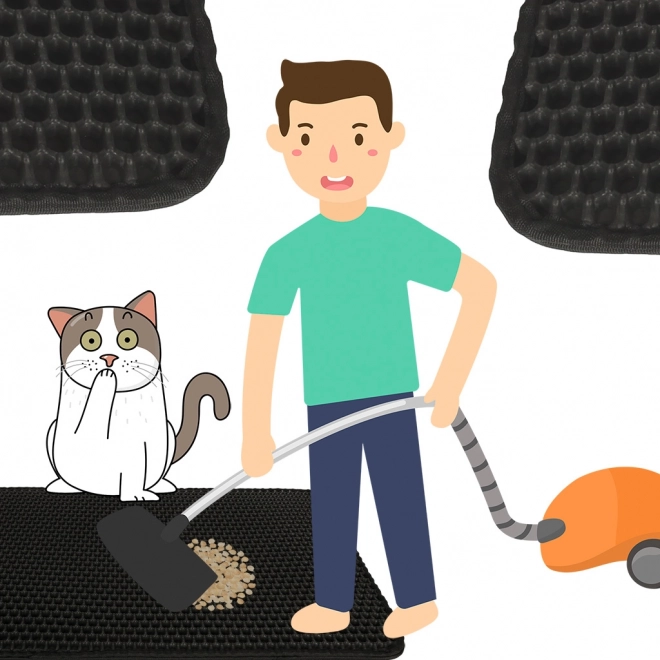 Waterdichte tweelaagse mat voor kattenbak XXL