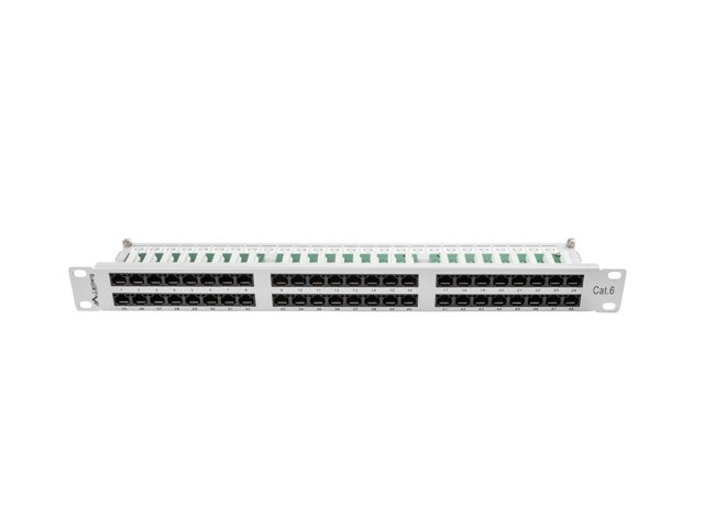 Patchpaneel 48 poorten 1U kat.6 grijs