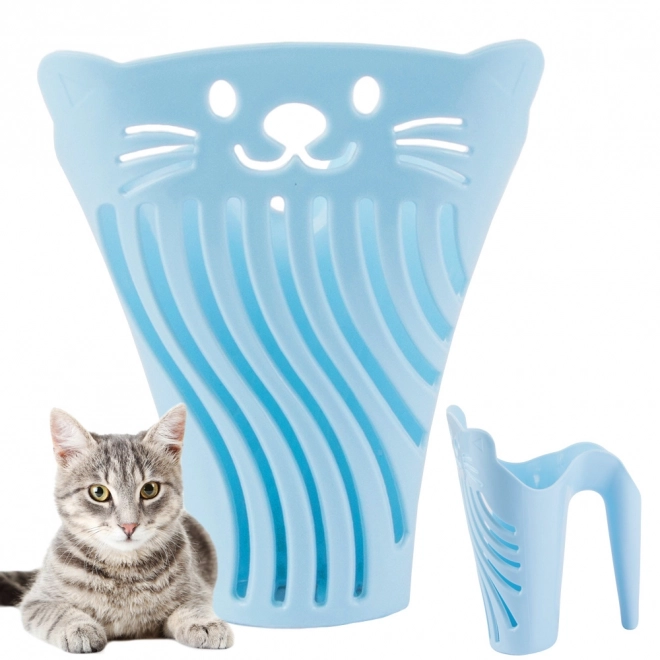 Schep voor kattengrit met ergonomisch handvat