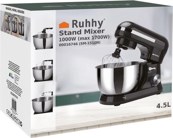 Ruhhy 16746 Keukenrobot 4,5L + 24 banketbakkerspuitstukken 1700W