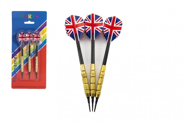 Werpspellen met Amerikaanse vlag, 15 cm, kunststof punten, set van 3 stuks