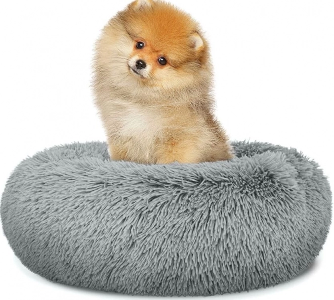 Universeel pluchen mandje voor honden en katten, 40 cm - lichtgrijs