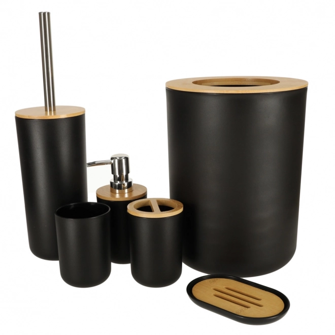 Elegante set badkamerdaccessoires 6 stuks zwart