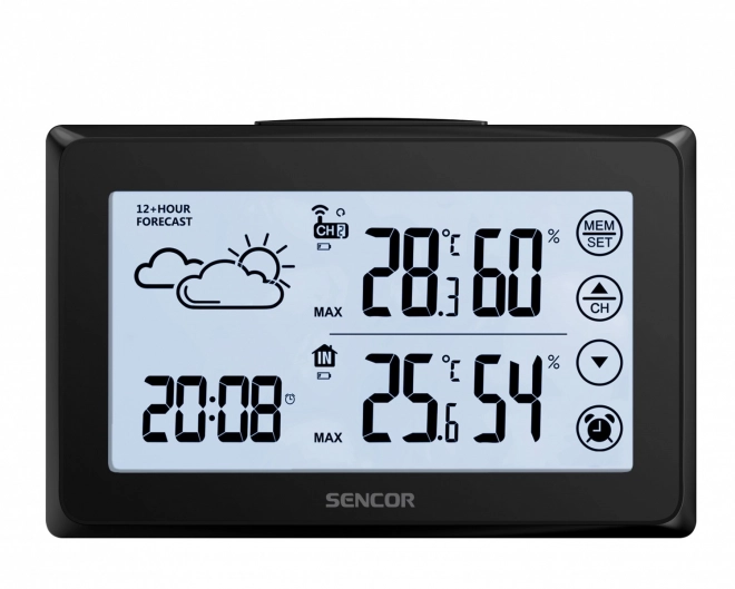 Digitale weerstation met touchscreen en sensor