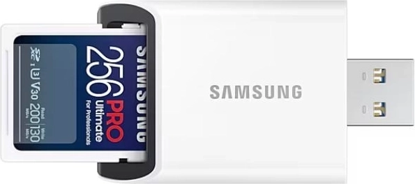 Samsung PRO Ultimate SD-geheugenkaart 256 GB met USB-lezer