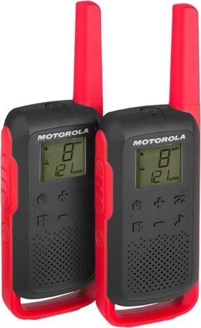 Motorola Talkabout T62 PMR446 walkie-talkies, rood-zwart