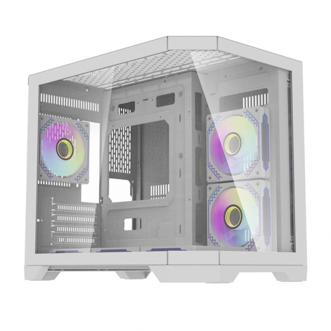 Computerbehuizing Darflash FT418 + 6 aRGB ventilatoren (wit)