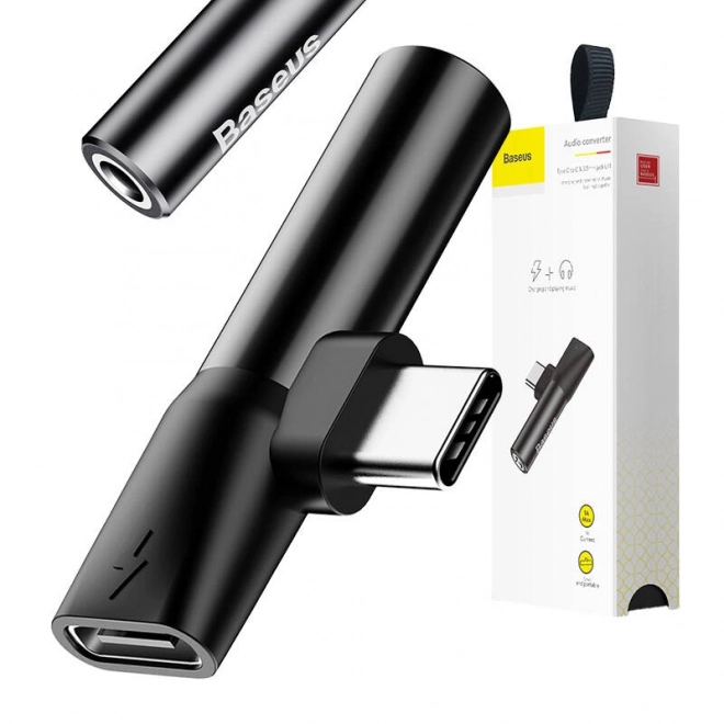 Audio-adapter USB-C naar mini-jack 3,5 mm USB-C (zwart)