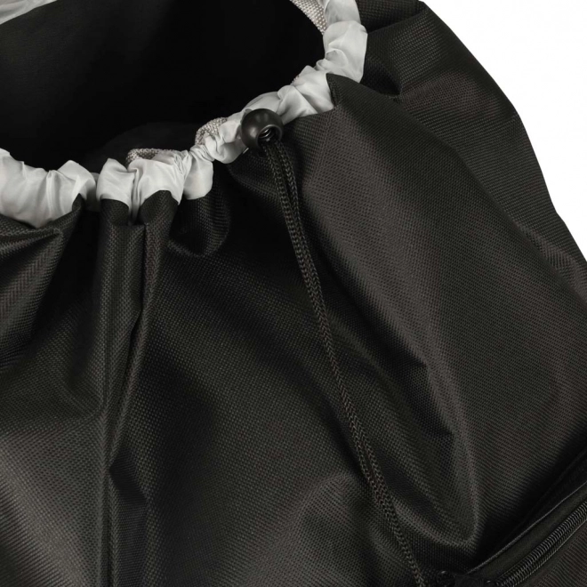 zwarte winkelwagentje op wieltjes met frame