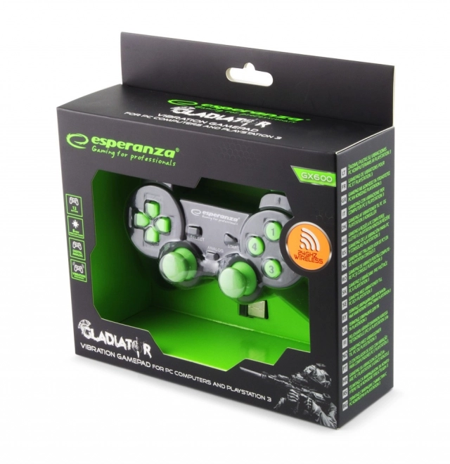 Draadloze controller Esperanza EGG108G (zwart-groen)