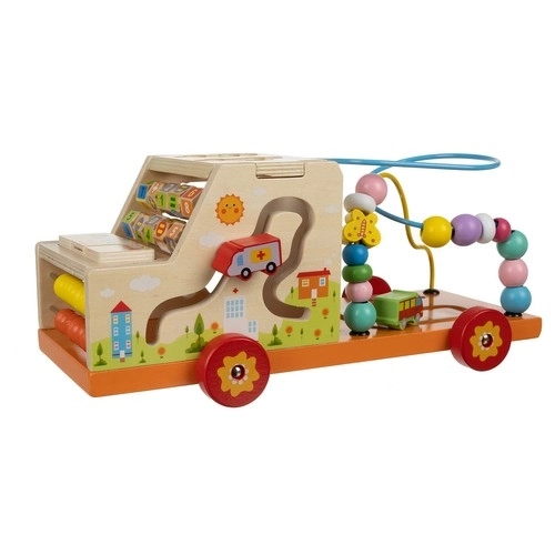 Houten educatieve auto-kast Kruzzel