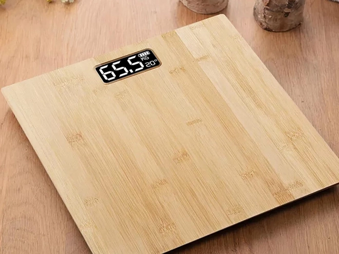 Elektronische bamboe digitale weegschaal tot 180 kg