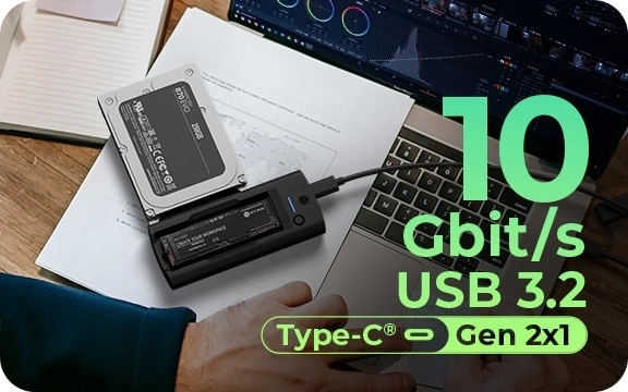 Desktop dockingstation voor SSD en NVMe schijven