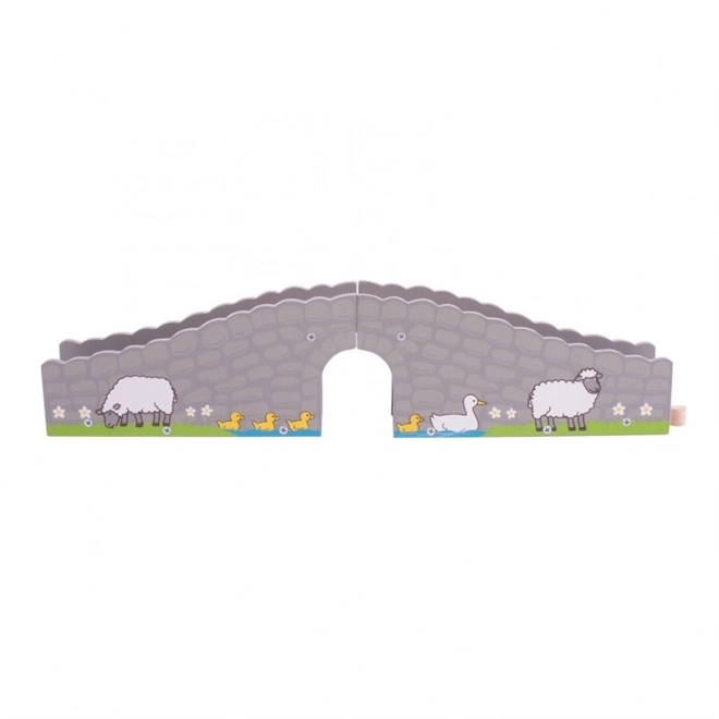 Bigjigs Rail Boerderijbrug met tunnel