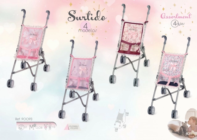 DeCuevas 90093 opvouwbare wandelwagen voor poppen golfclubs 56 cm – Daniela