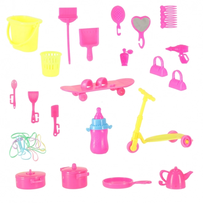 Kleding en accessoires voor poppen - 85 stuks