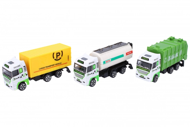Metalen vrachtauto 12 cm