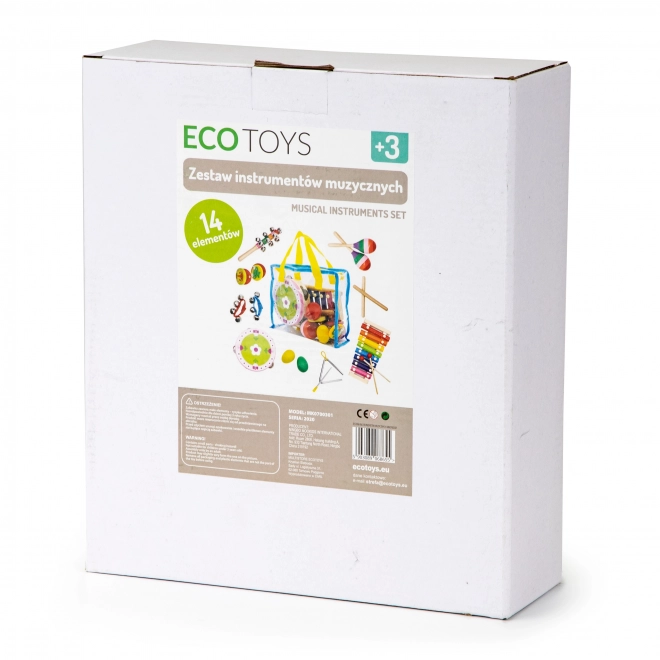 Muziekset 14 instrumenten + tas Ecotoys
